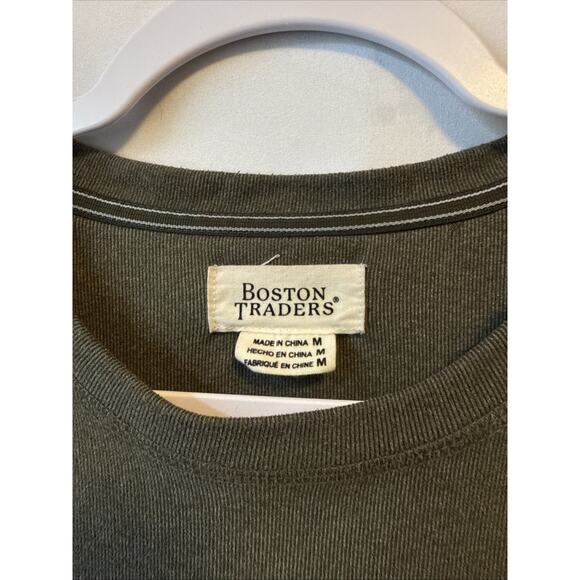 Boston Traders Men's M Army Green Crew Neck Soft Pullover Sweater Sweatshirt - Picture 2 of 8